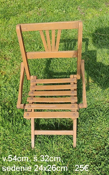 retro skladacia stolička pre deti - 2
