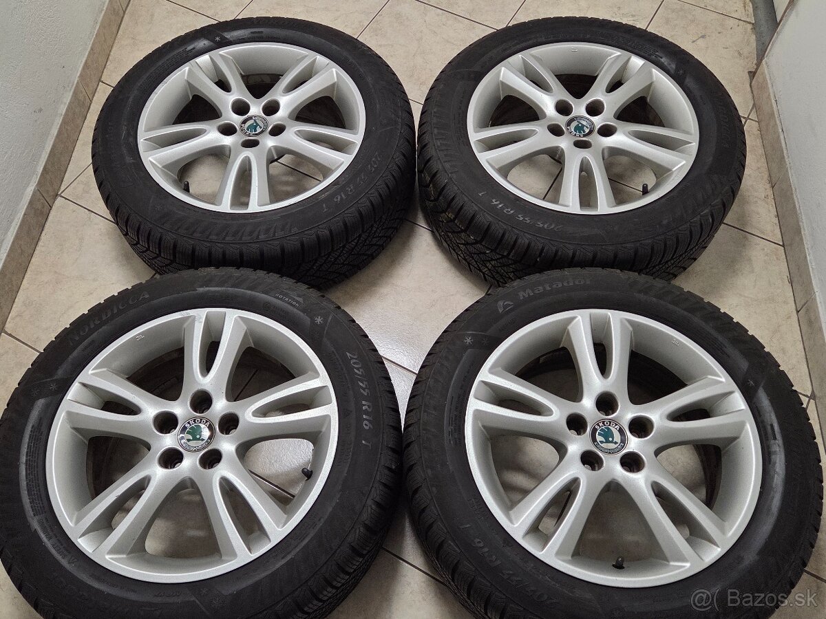 zimné 16" ŠKODA (5x100) - 99% - 2