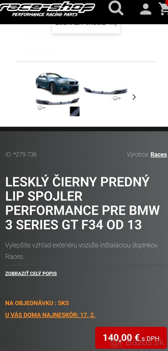 Predný spojler - 2