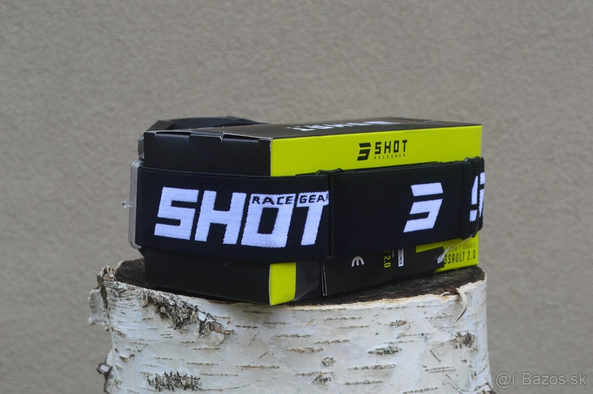 Predám mx okuliare SHOT čierne zr.sklo modré - 2