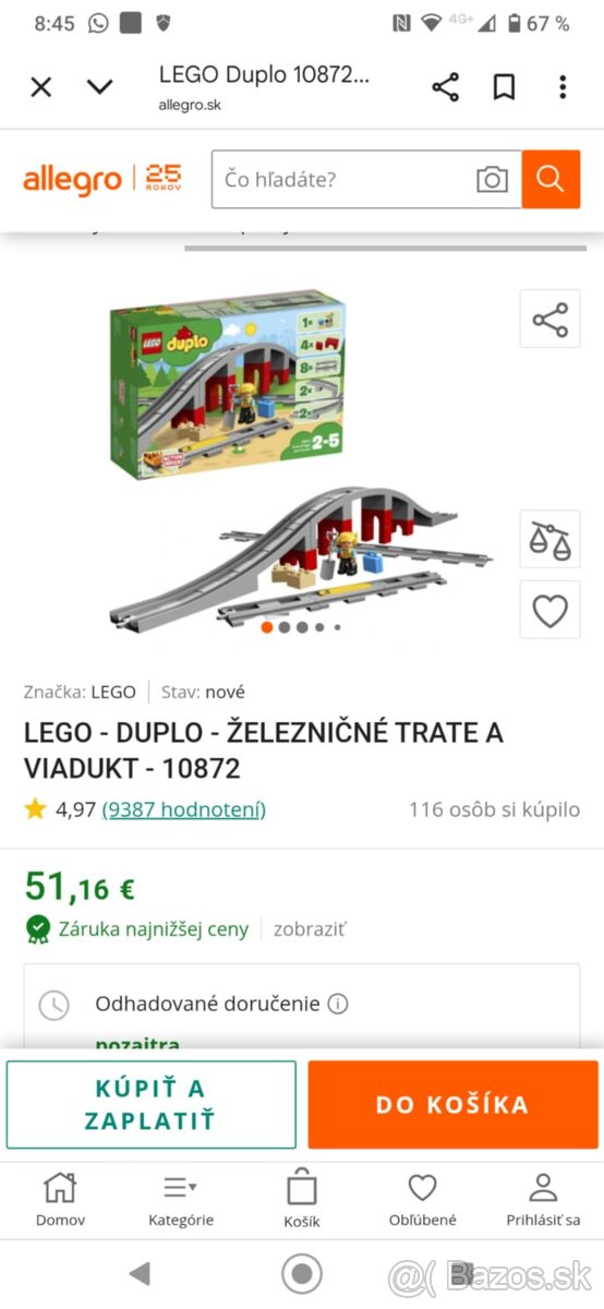 Lego Duplo Parný vlak + príslušenstvo - 2