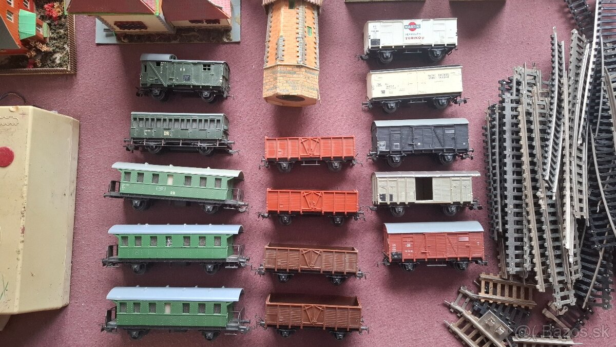 Modelová železnica h0 vláčiky, domčeky, koľajnice - 2