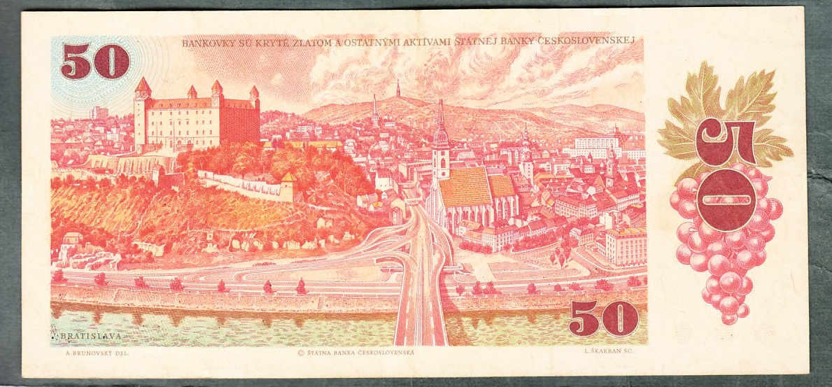 Staré bankovky 50 kčs 1987 SLOVENSKÝ KOLEK - 2