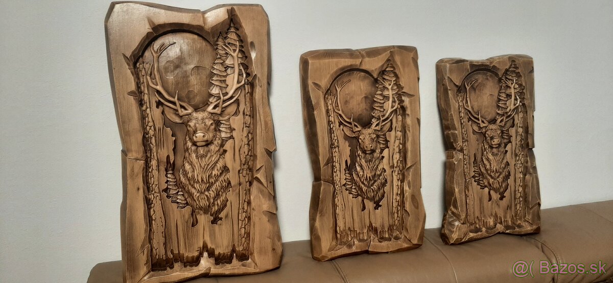 Drevené obrázky Poľovnicke motivy 60×40cm.hrubka4cm - 2