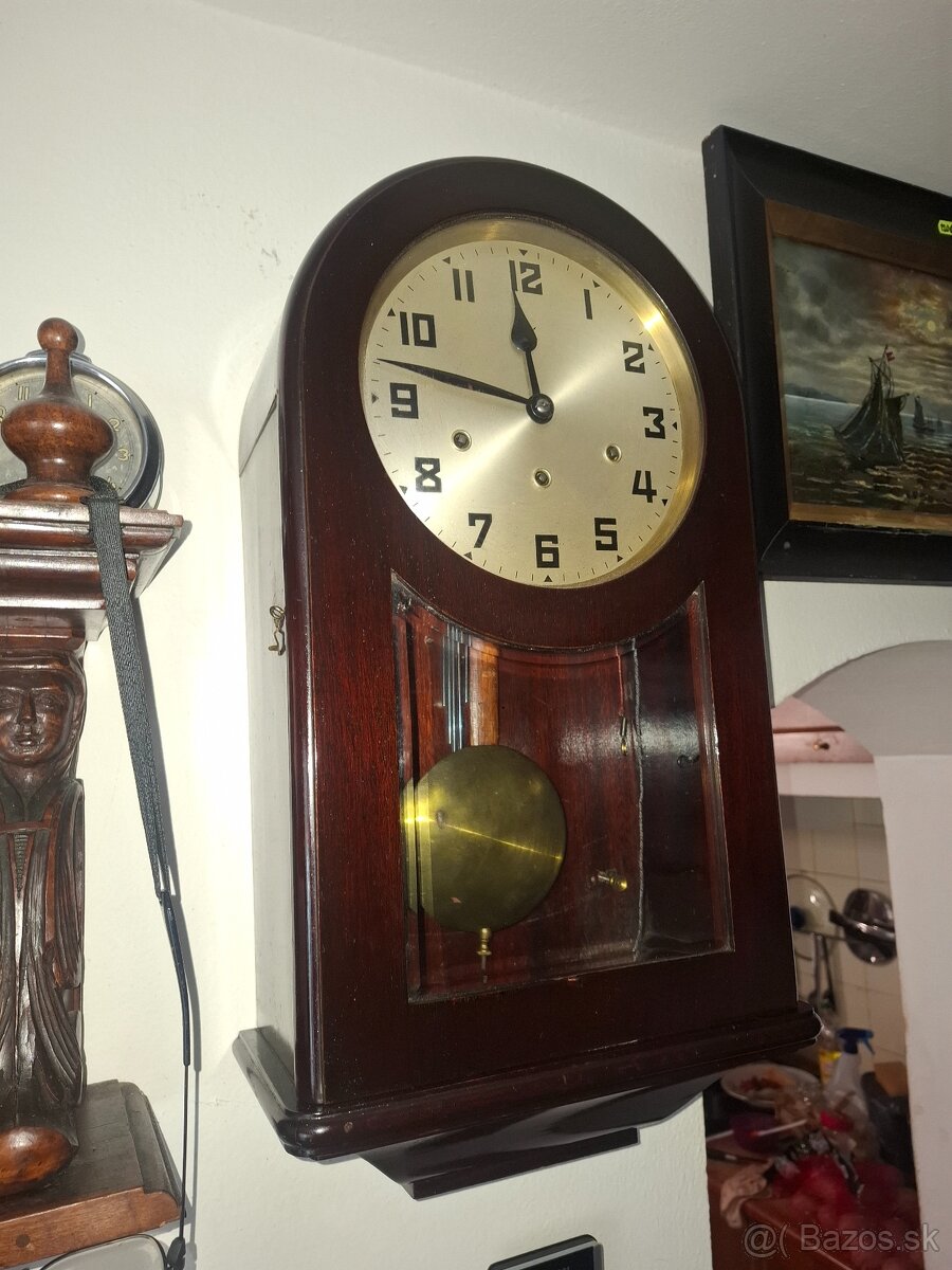 Predám funkčné Klembové starožitné štvrťbicie hodiny JUNGHAN - 2