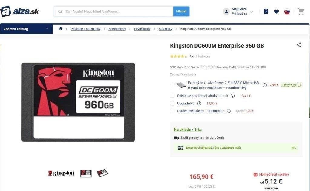 2,5" Kingston DC600M Enterprise 1/2/4 TB - Extrémna životno - 2