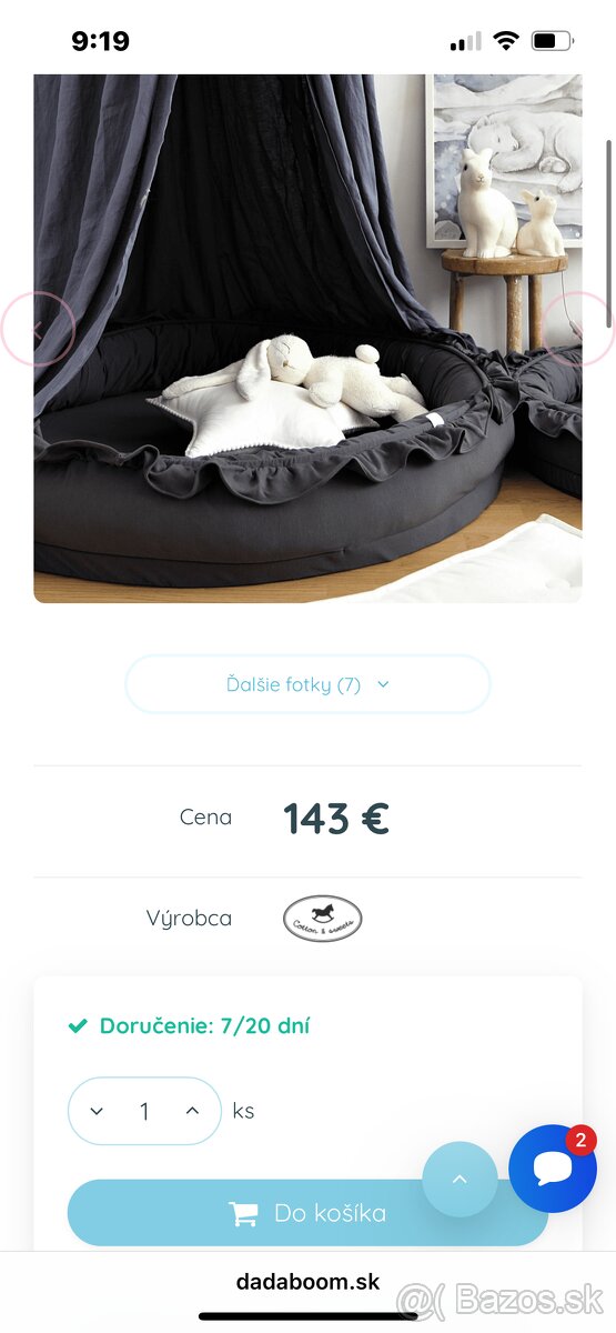 Hniezdo pre deti - grafitova - 2