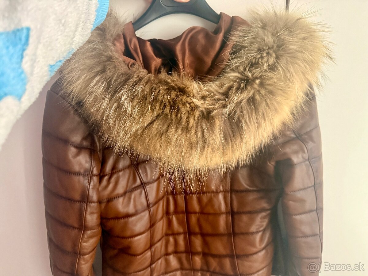 Kozená bunda s pravou kozusinou - 2