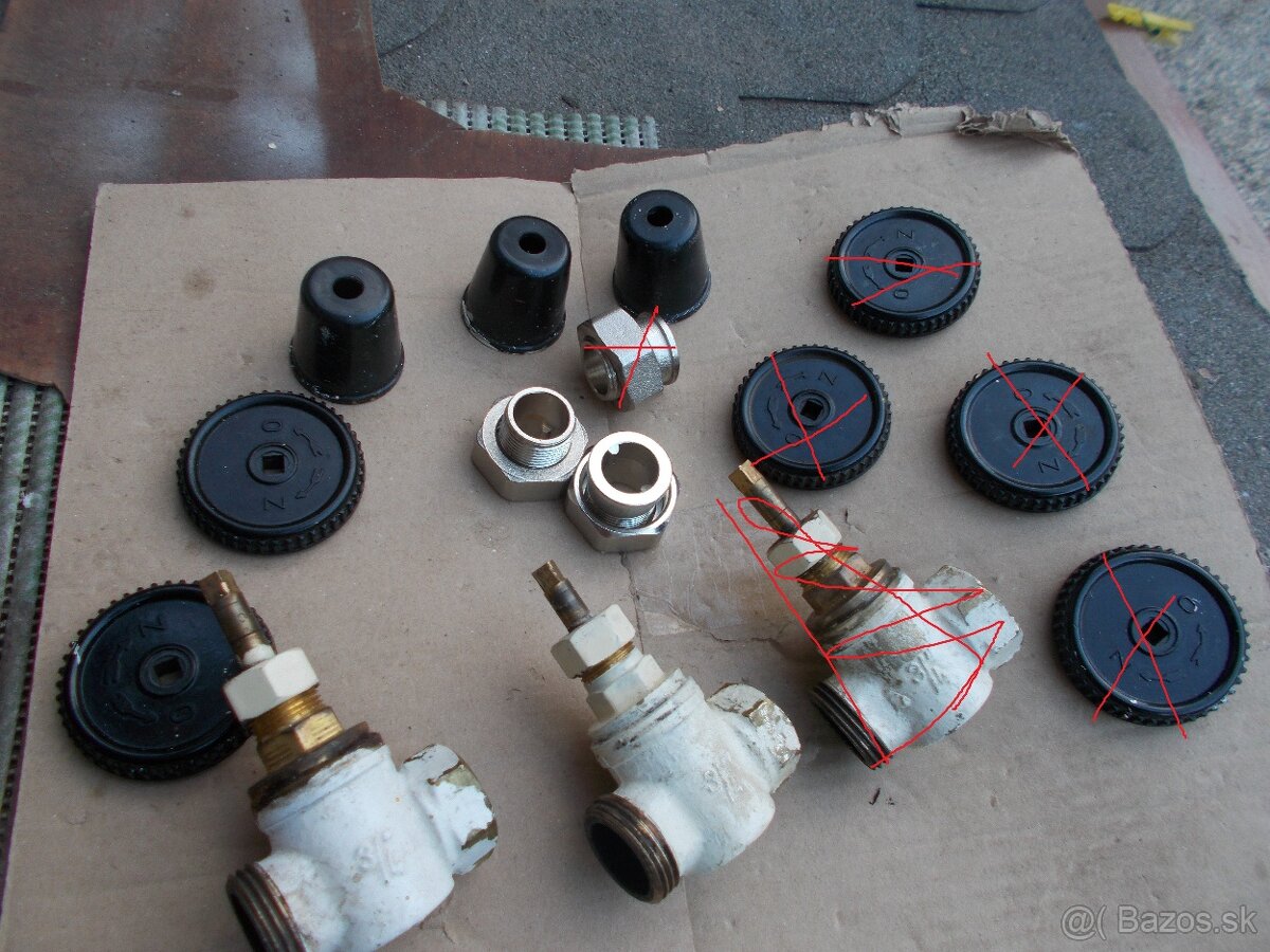 Predam plne funkcne mosadzne 3/4 "ventily radiatora - 2