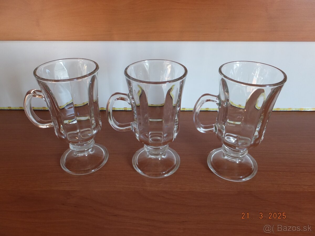 Staré krásné velké grogovky 3 kusy, obsah 200 ml. - 2