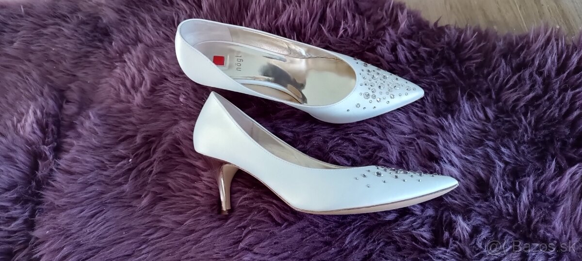 Biele loďičky Hogl 4 1/2 - 2