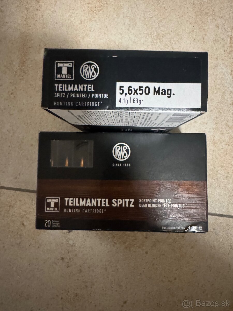 Predám rôzne naboje - 2