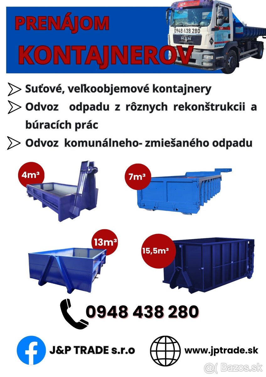 Prenájom kontajnerov, odvoz odpadov, dovoz sypkých materialo - 2