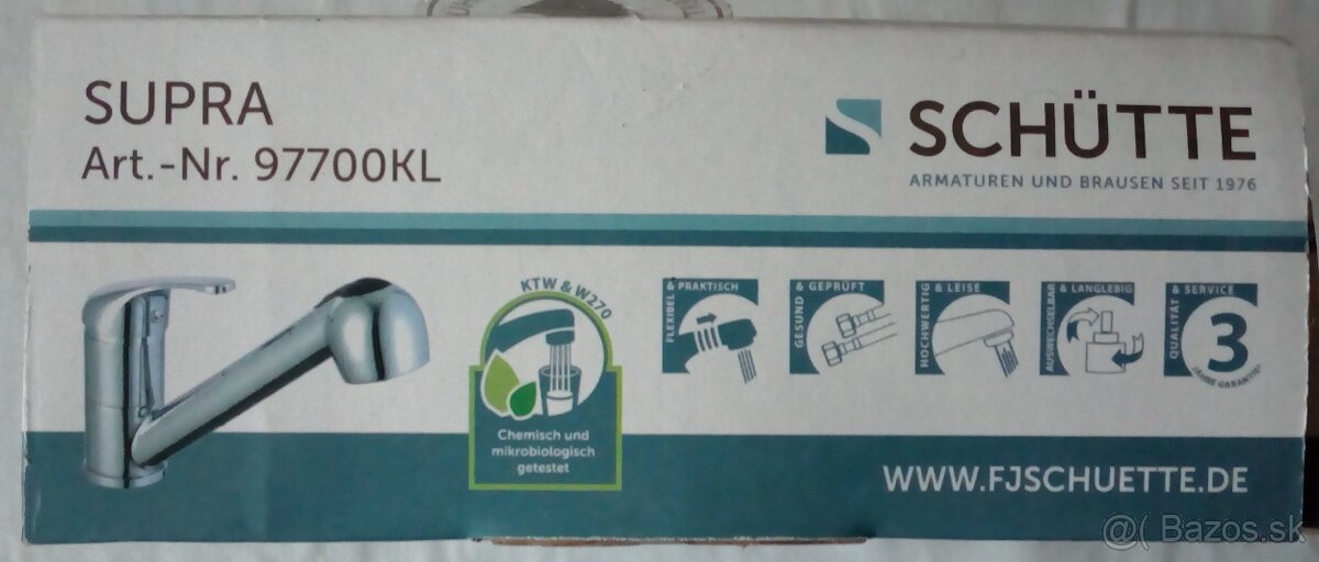 kuchynská drezová batéria s výsuvnou sprchou CHRÓM, Nemecko - 2