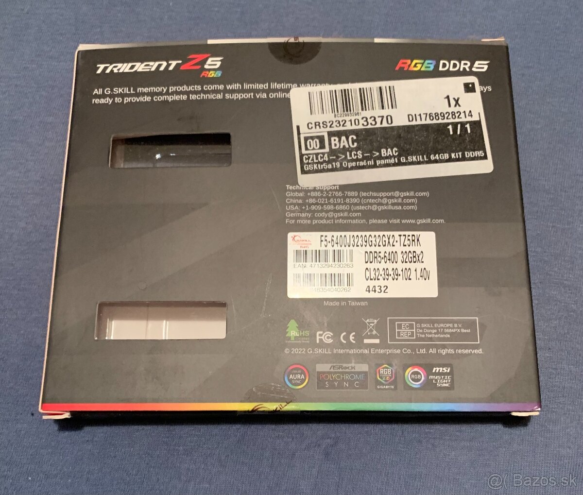 DDR5 2x32GB (64gb) 6400Mhz CL32 - 2