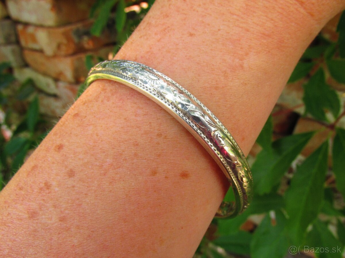 Starý strieborný náramok, Ag 835 - 2