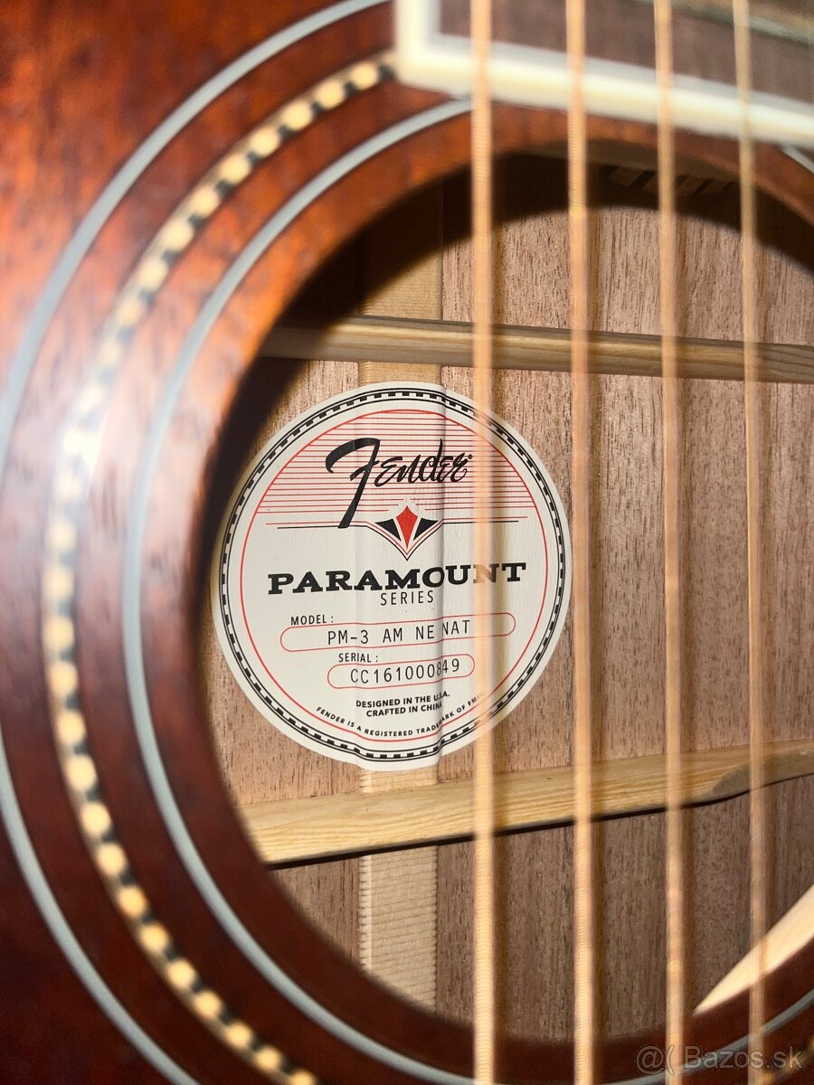 Fender PM-3 Paramount All-Mahogany + originálne puzdro - 2