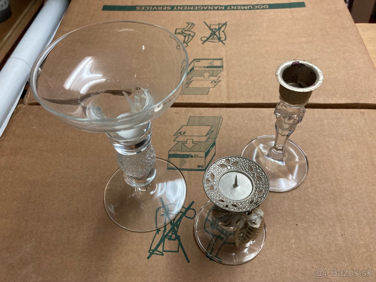 Sklebnené svietniky - 2