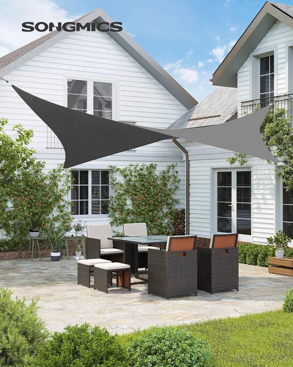 SONGMICS tieniaca plachta–sivá, vodoodolná, nová - 2