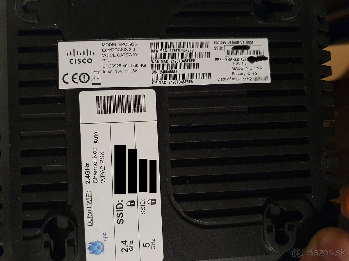 Cisco EPC3925 WiFi router - 2
