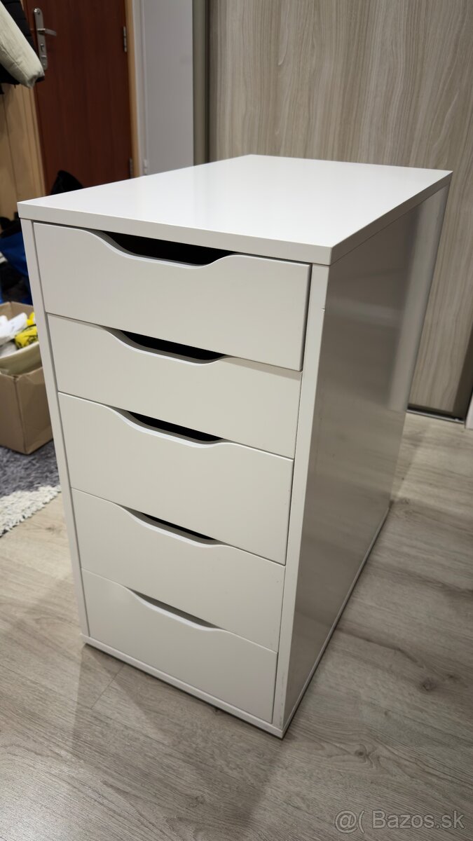 PREDANÉ IKEA ALEX Zásuvkový diel, biela, 36x70 cm - 2