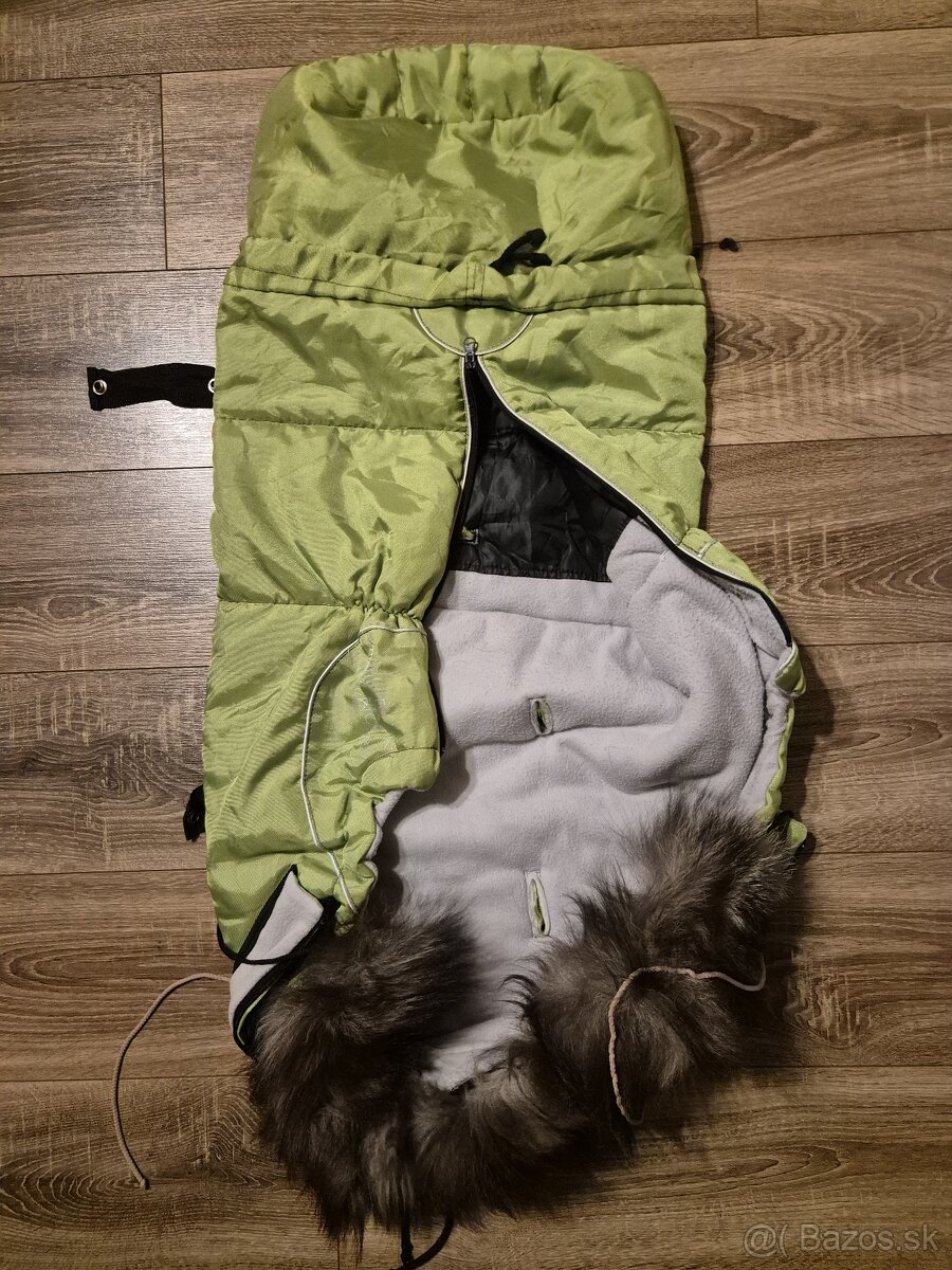 TAKO Fusak 4v1 zelený s kožušinou - 2