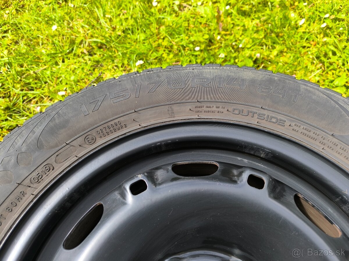 Predám 4kusy Letných pneumatík 175/70 R14 - 2