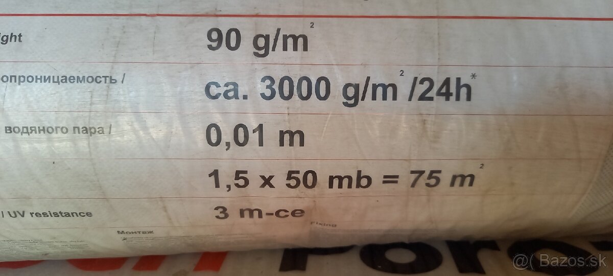 Predám kontaktnú strešnú membránu NOVA 3000 - 2