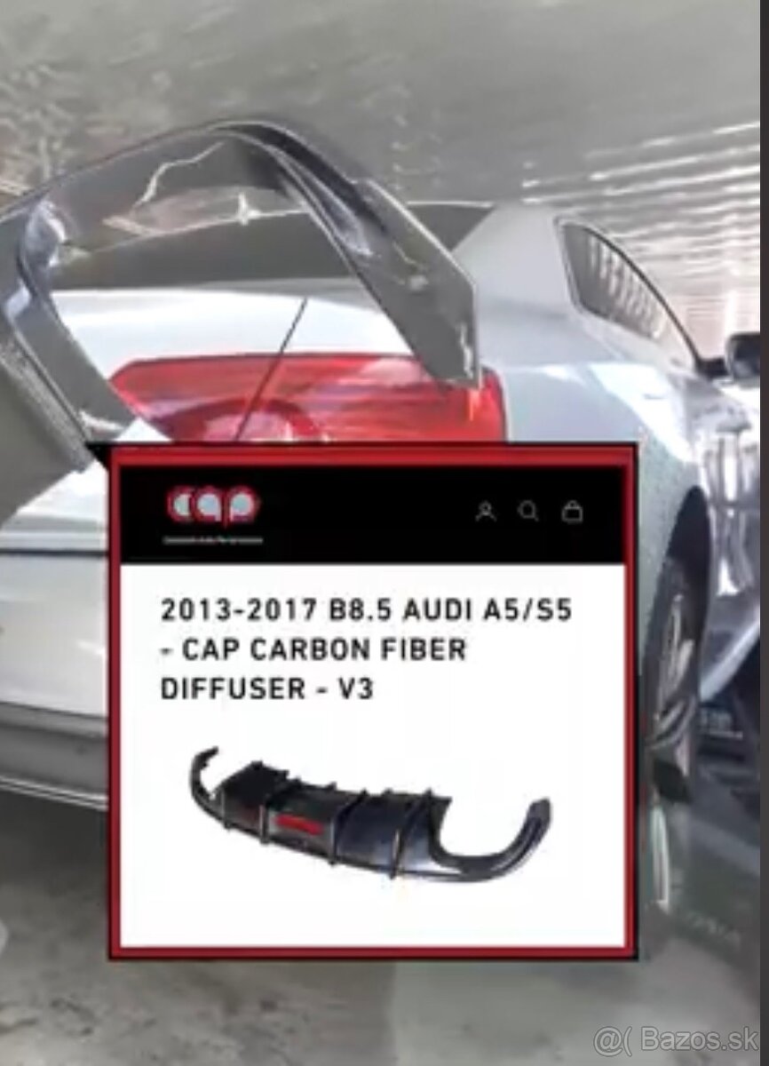 KÚPIM CARBON DIFÚZOR AUDI A5/S5 B8.5 - 2