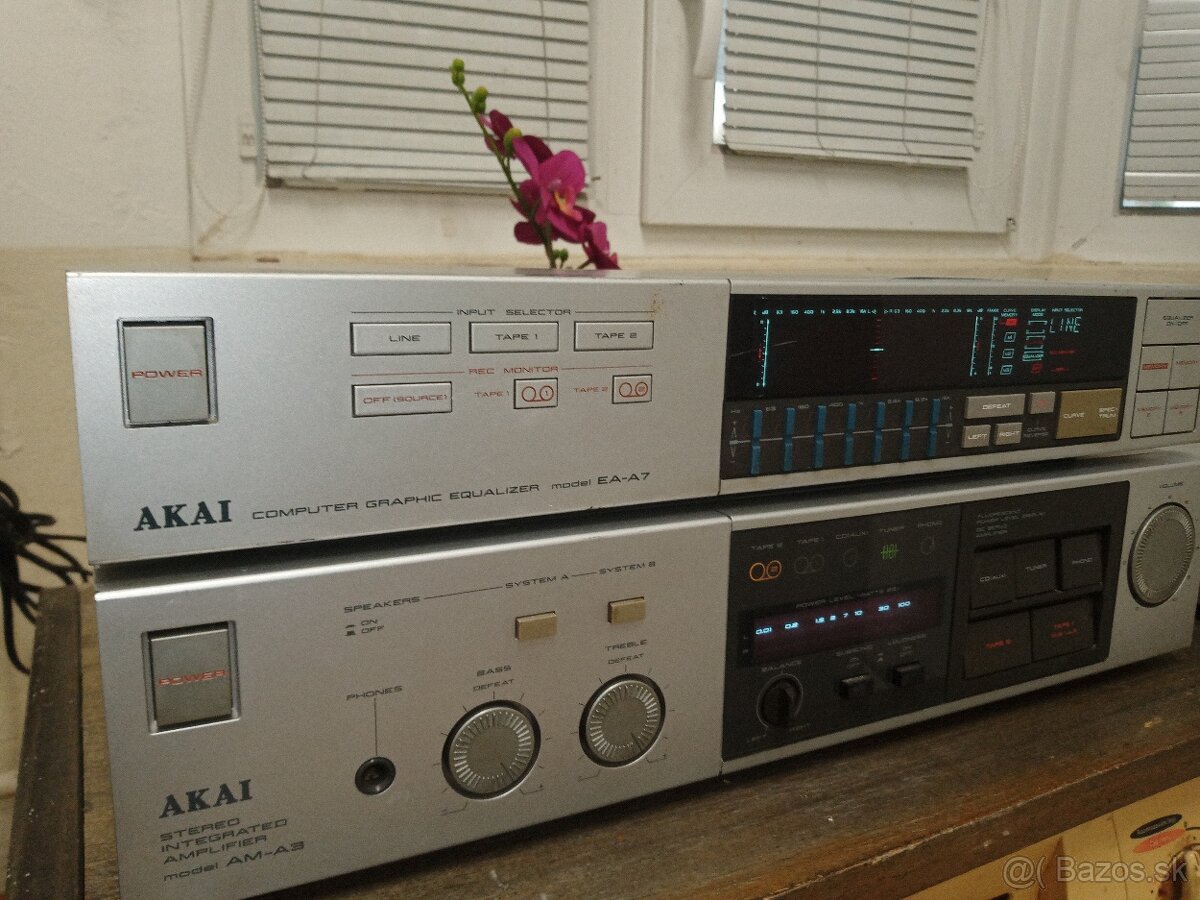 Predám hifi zostavu Akai stereo amplifer AM-A3 a Akai EA-A7 - 2