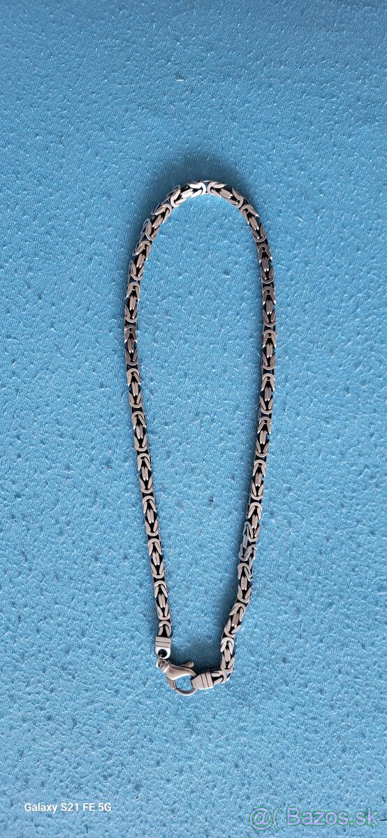 Retiazka kráľovský vzor striebro - 2