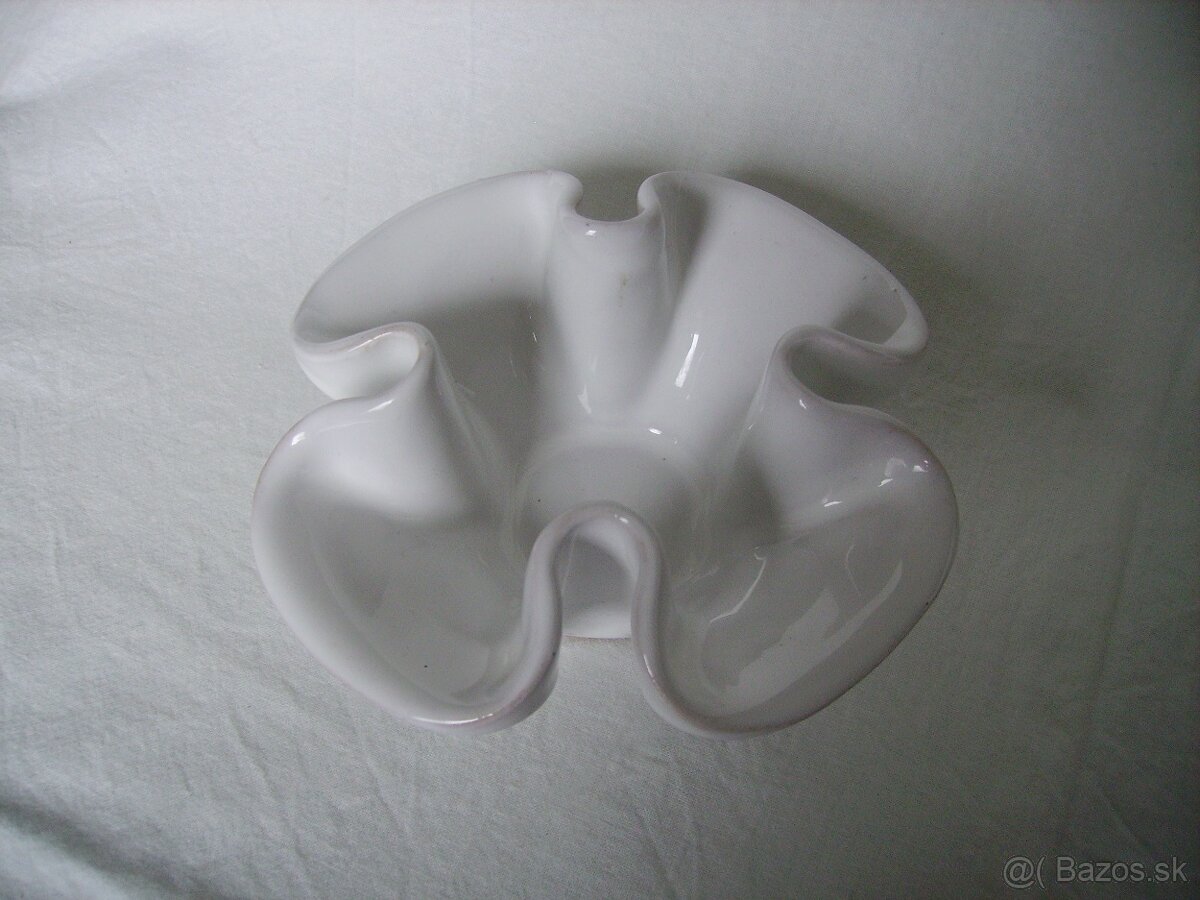 Keramický biely svietnik - 2