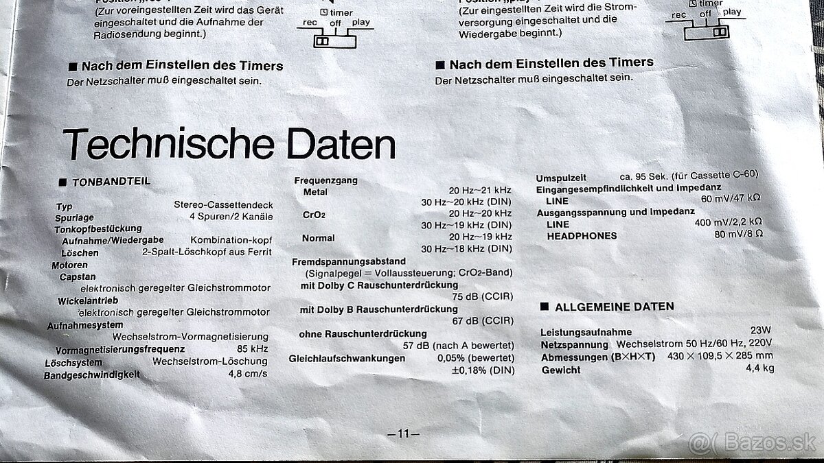 Technics RS-B705 - 2