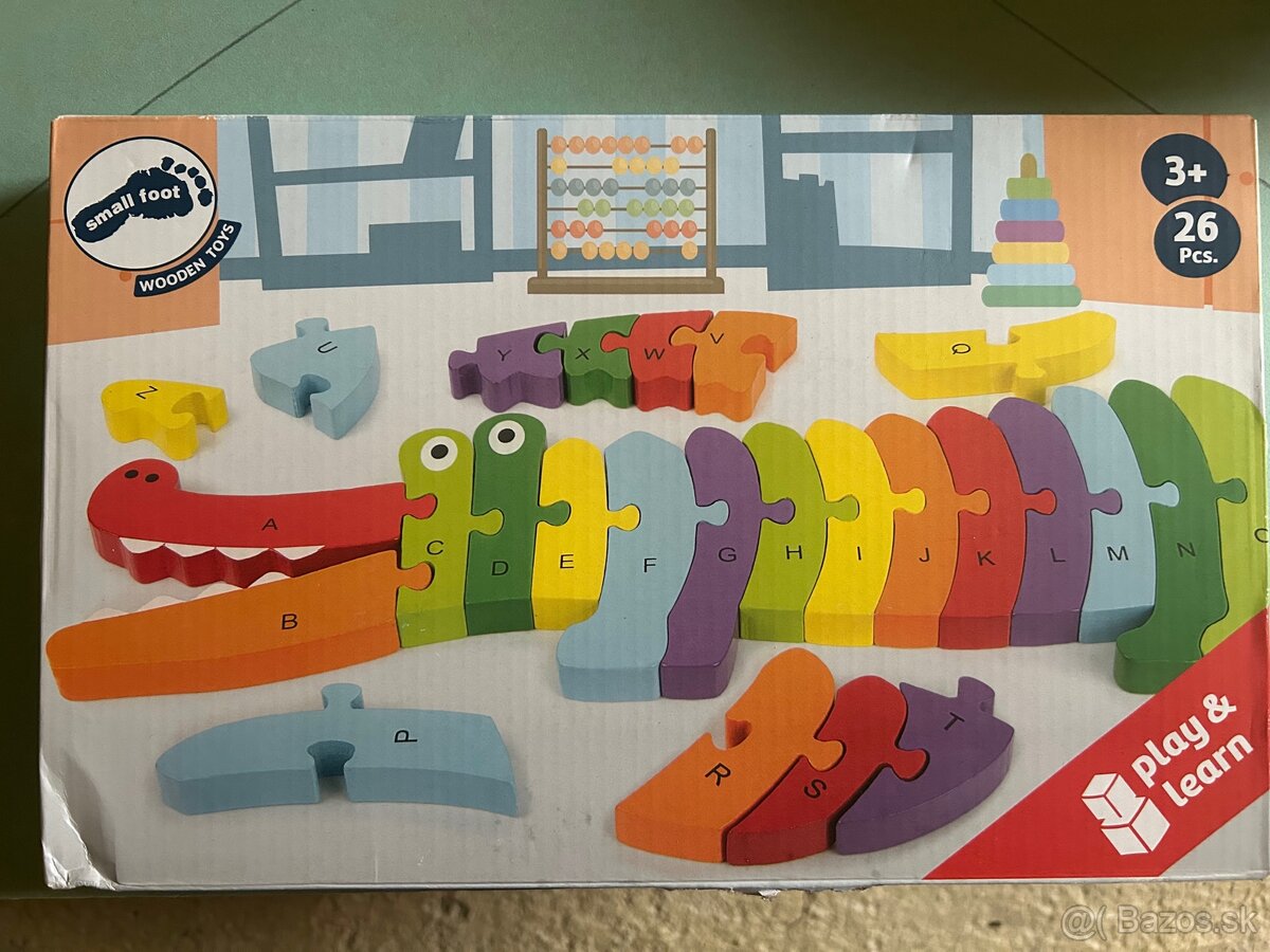 Drevené puzzle- abeceda - 2