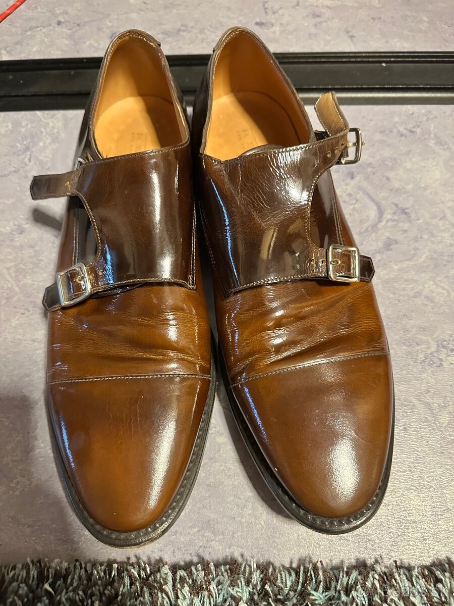 Spoločenské mužské kožené topánky - 2