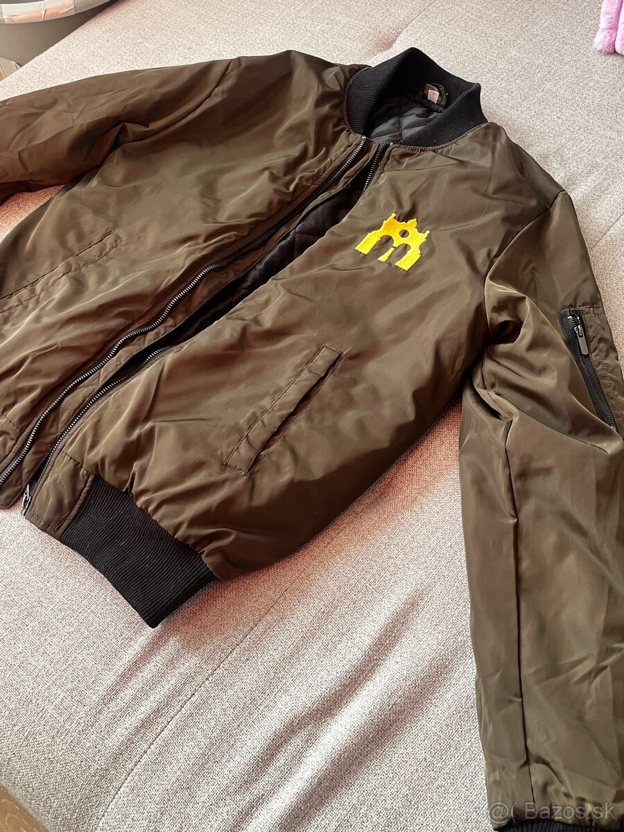 Pánska bunda bomber Pilsner Urquell zelená - 2