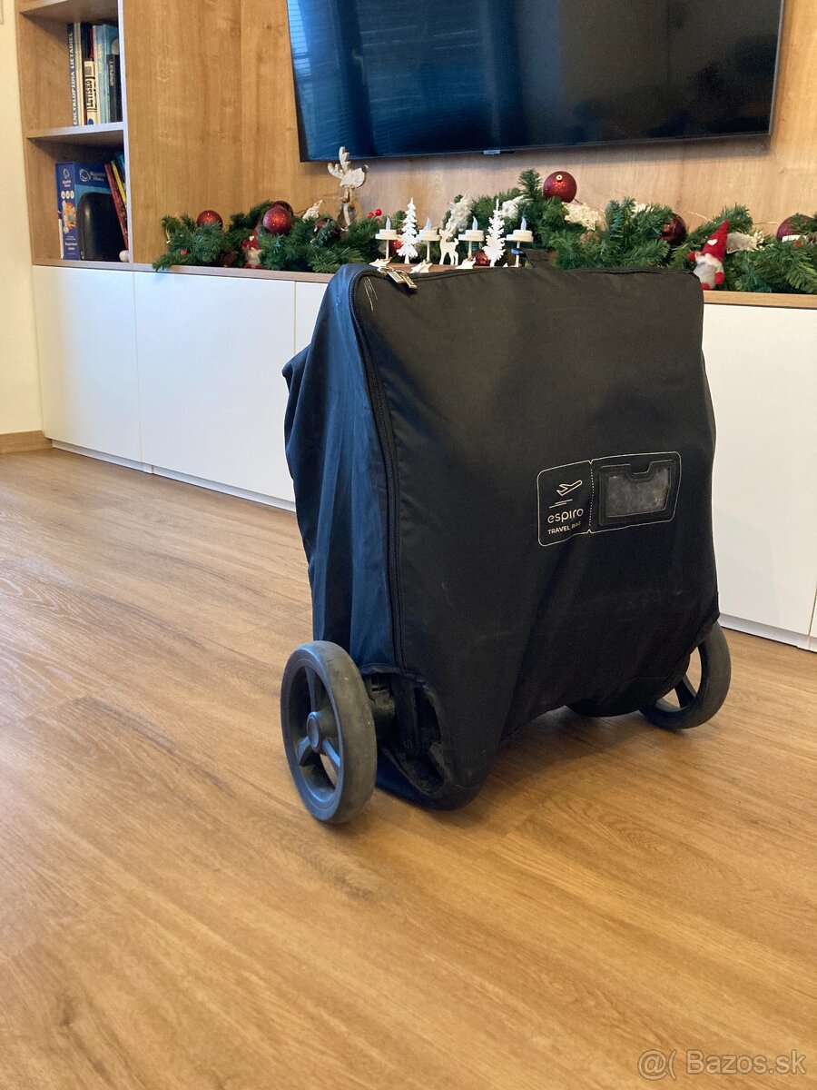 Espiro Just - skladací športový kočiarik (horčicovo-čierny) - 2