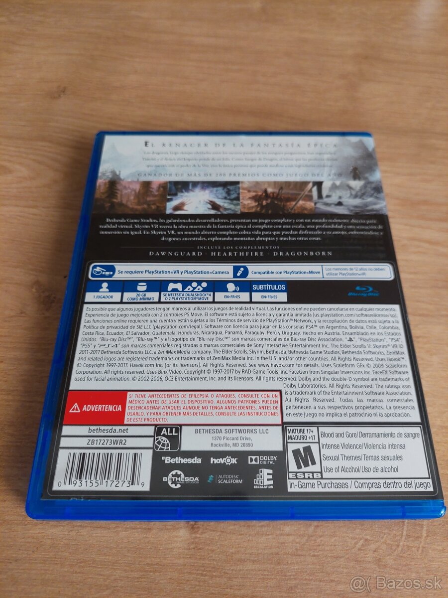 NOVÁ CENA - SKYRIM VR - PS4 - 2