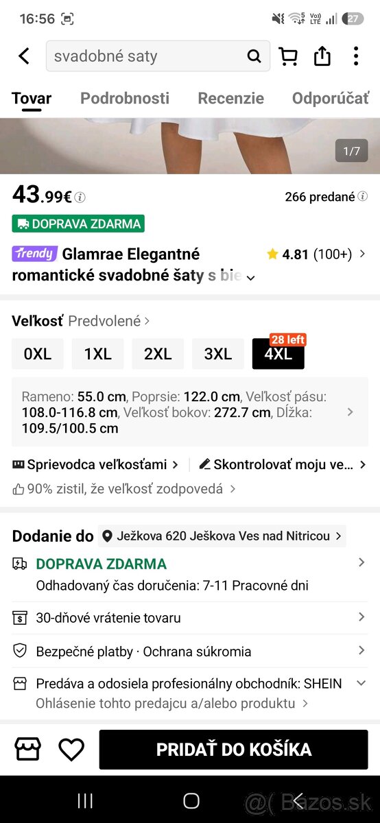 Saty elegantne/ svadobne - 2