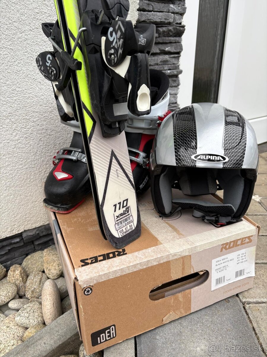 Lyžiarsky set lyže 110cm + lyžiarky EU 30-35, 190-220cm - 2