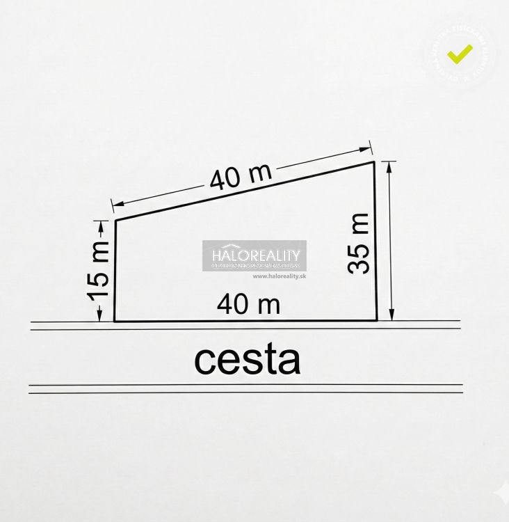 HALO reality - Predaj, pozemok pre rodinný dom 996 m2 Myja - 2