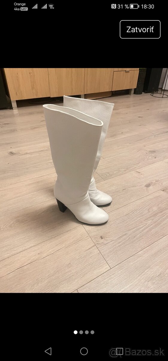Biele čižmy pravá koža - 2
