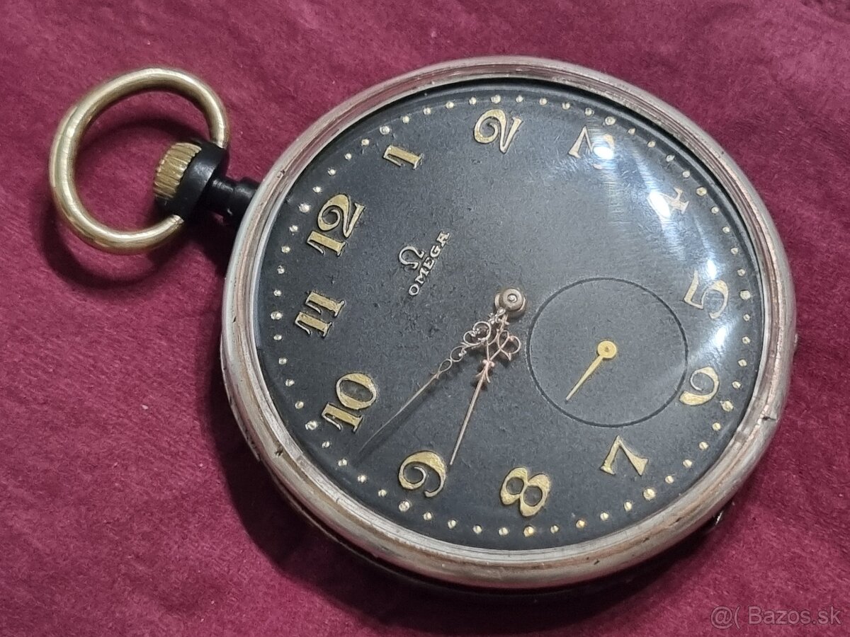 Vreckové hodinky,Omega,brunírované. - 2