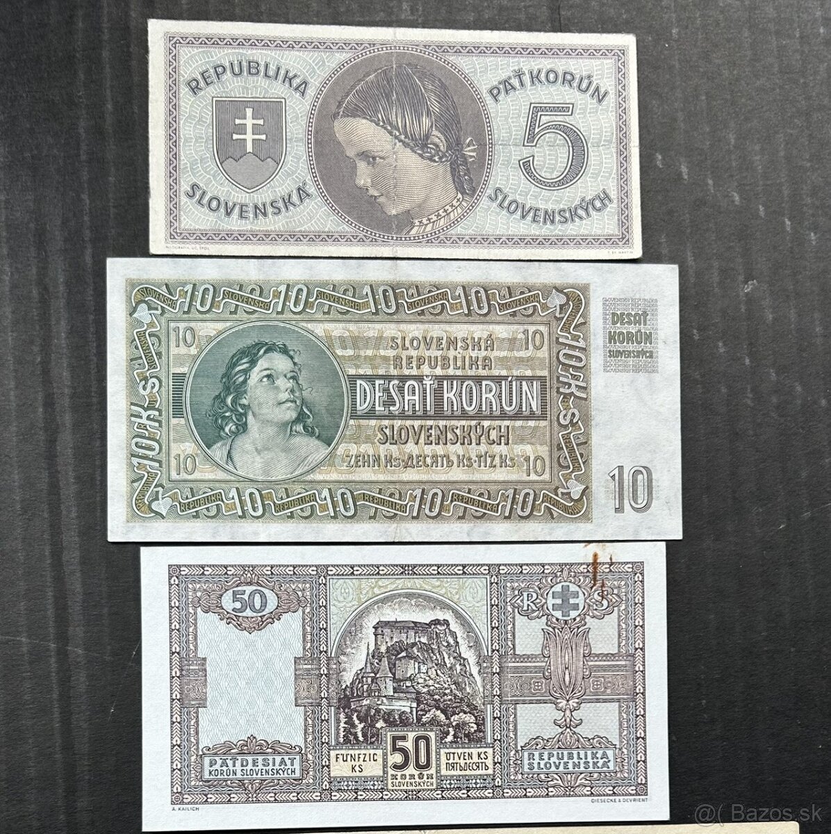 Bankovky Slovenský štát Neperforované aunc - 2