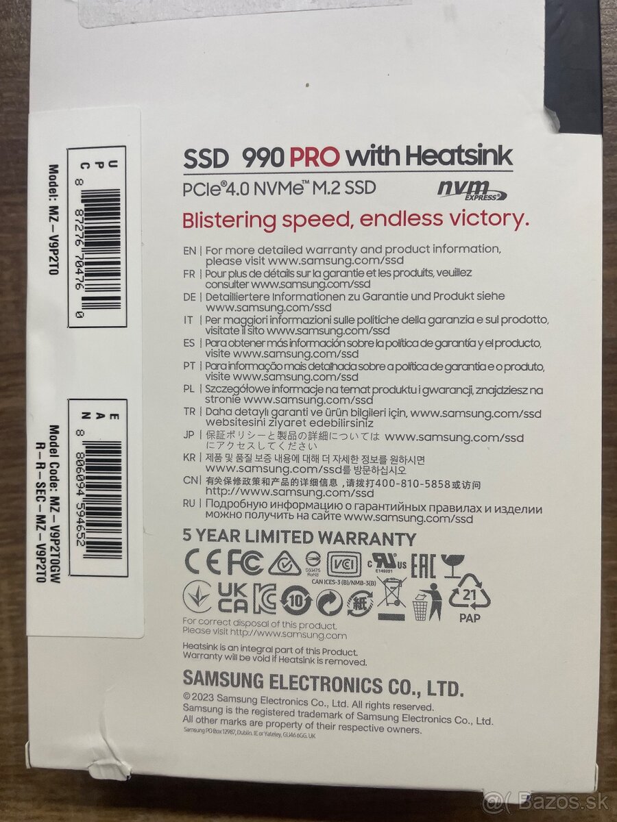 SAMSUNG SSD 990 PRO 2 TB HEATSINK - 2