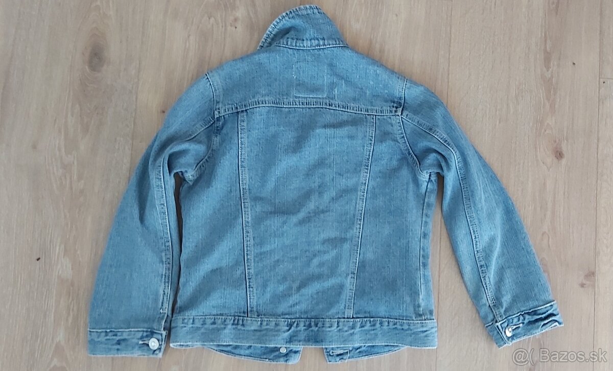 dievčenská rifľová bunda, veľkosť 8 - 9 rokov 116 - 122 - 2