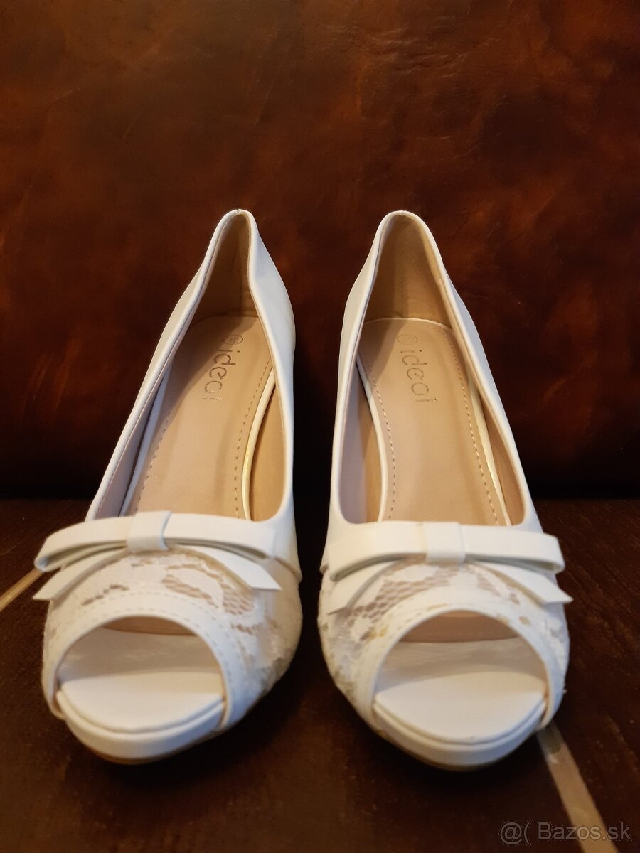 Biele lodičky - veľkost 39 - 2