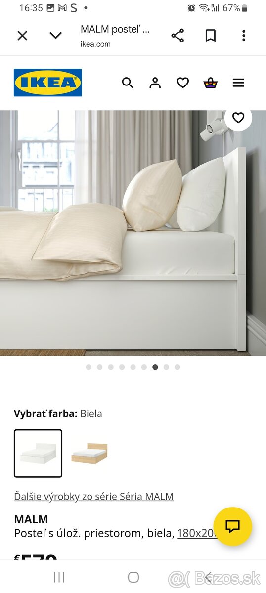 Manželská posteľ zn. Ikea Malm - 2
