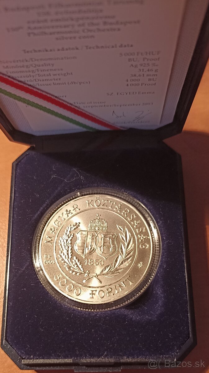 Strieborná minca 5000 forint - 2
