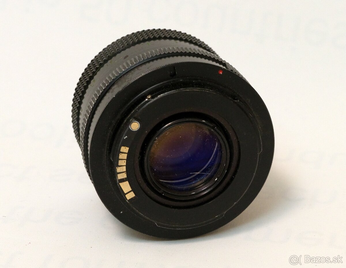 Pancolar 50 1.8 + redukcia na Canon EF - 2